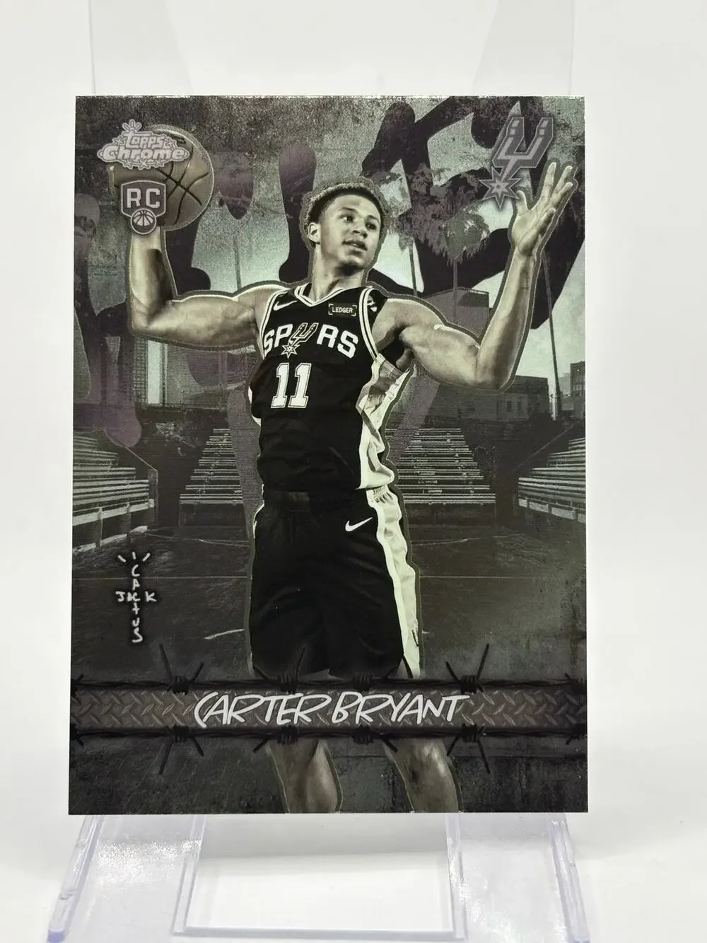 2025-26 Topps Chrome Cactus Jack Carter Bryant Rookie Jacked Up Insert Spurs RC